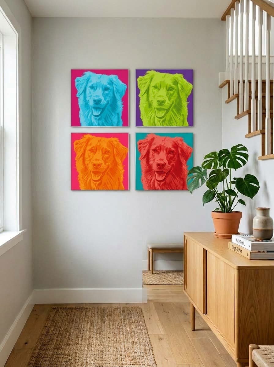 Customer pets on magnetic photo tiles