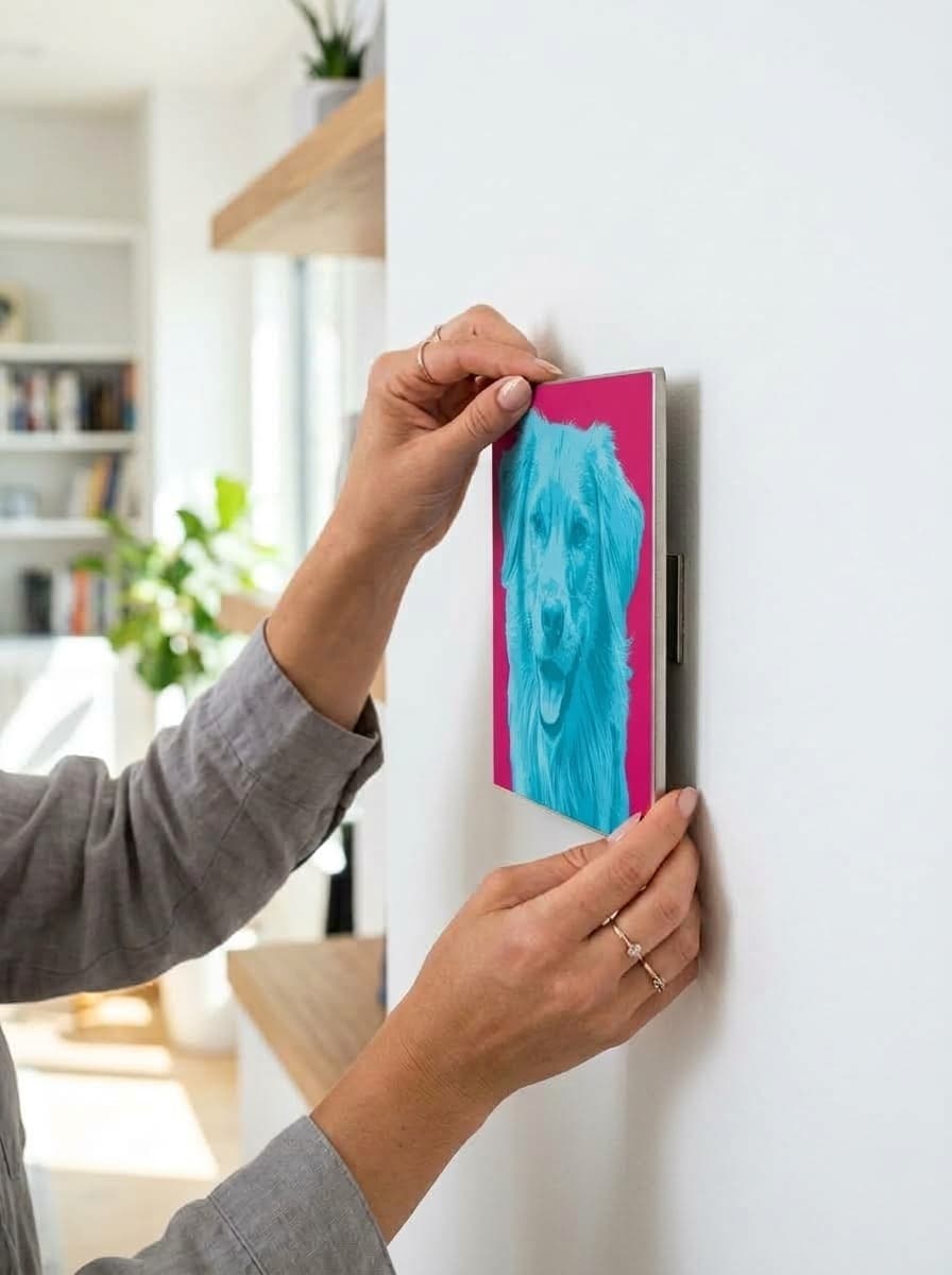 Sticking magnetic mount onto wall